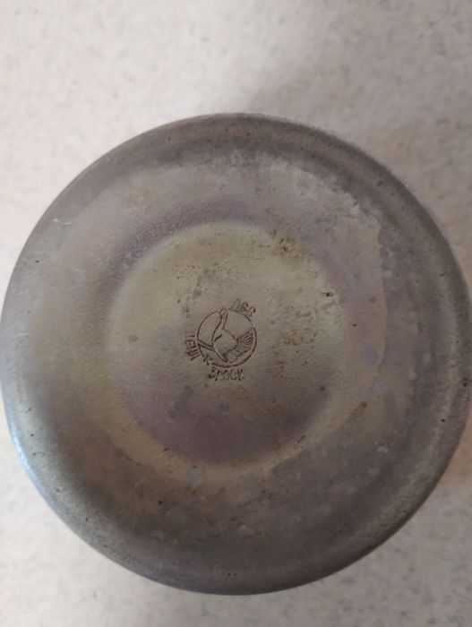 Сахарница с ложкой мельхиор.