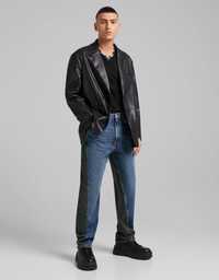 Мужские винтажные джинсы, двухцветные штаны Bershka Ballers 90-е
