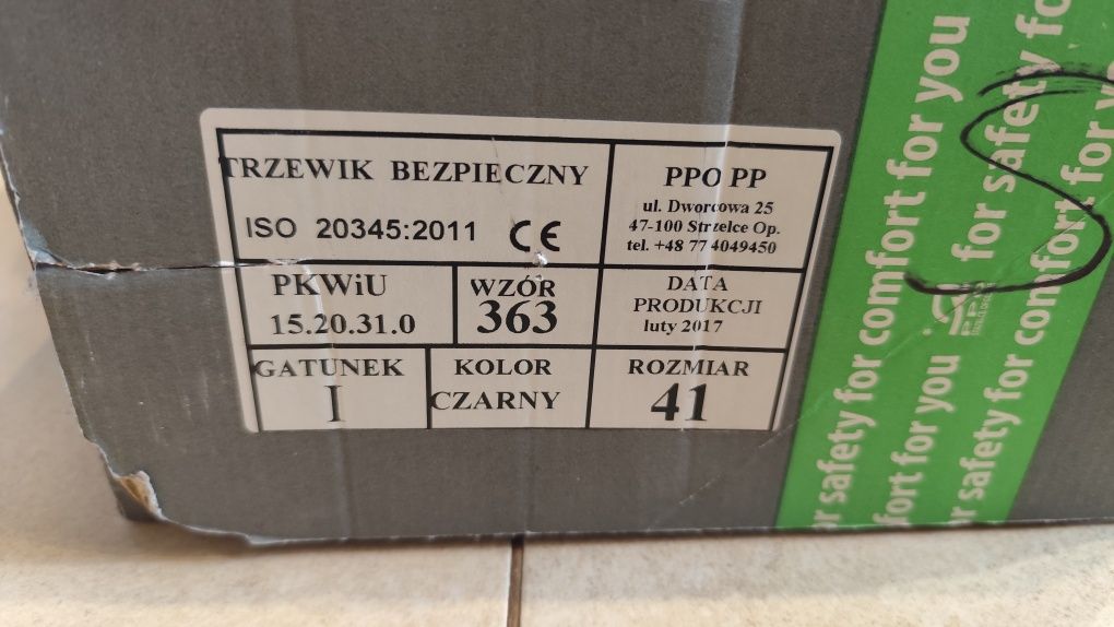 Trzewik bezpieczny wzór 363 rozmiar 41