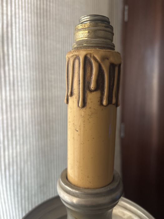 Base de candeeiro de estanho