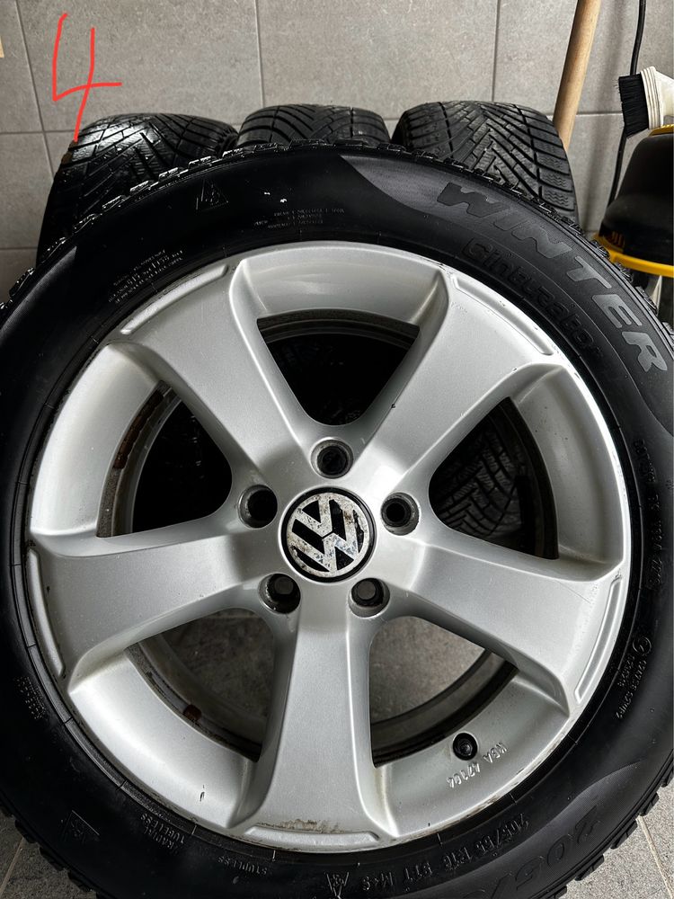 Alufelgi Volkswagen KBA 47104 Komplet Opony Ziomowe Pirelli