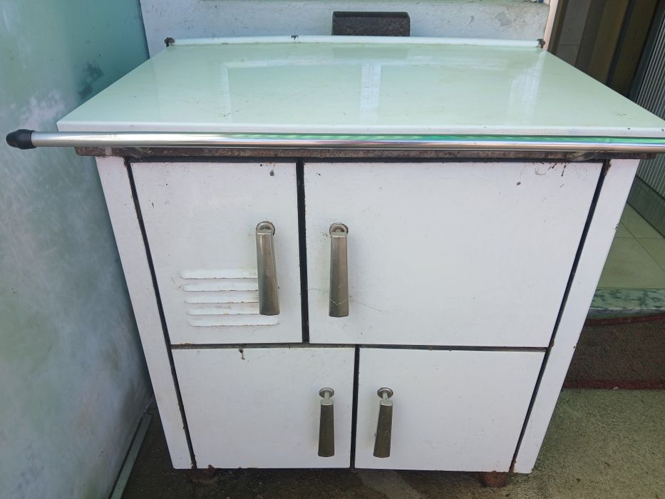 Fogao a lenha branco