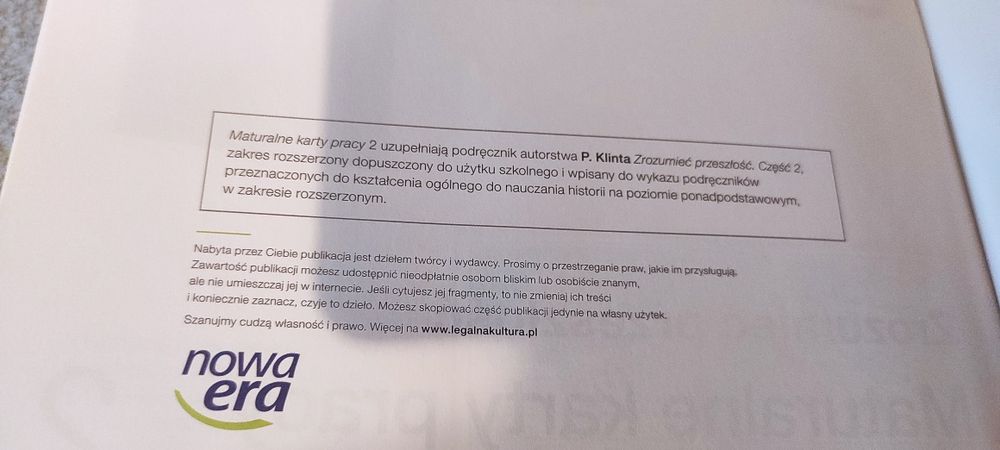 Zrozumieć przeszlość. Maturalne karty pracy 3. Zakres rozszerzony