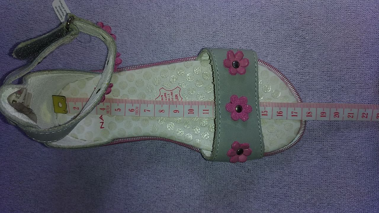 Шкіряні босоніжки сандалії 27 р 17,5 см naf-naf