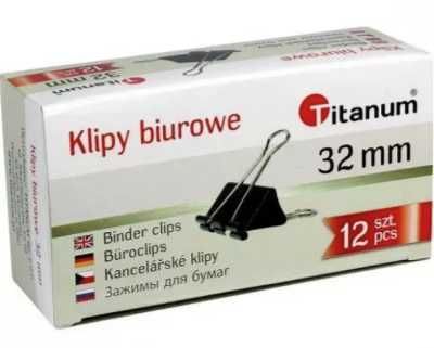 Klipy biurowe 32mm 12szt