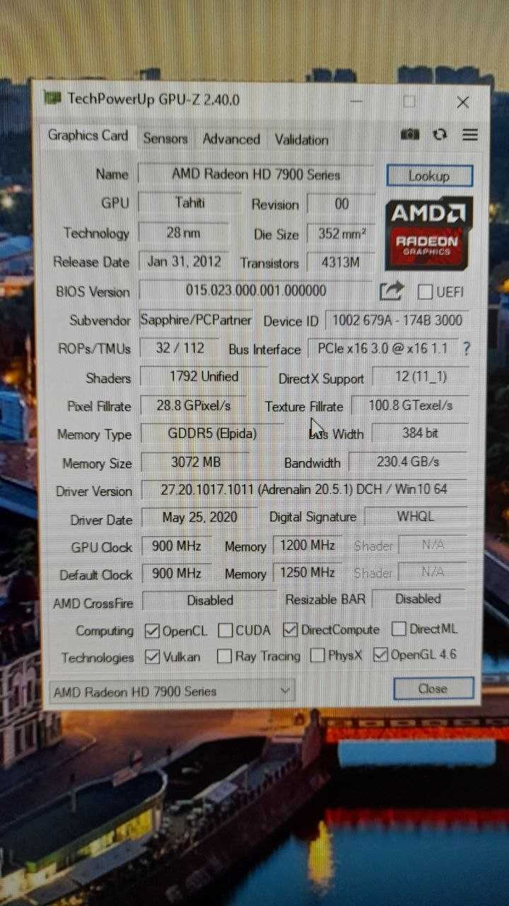 Відеокарту Sapphire Dual-X Radeon 3GB 7950 GDDR5