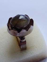 Srebrny pierścionek labradoryt srebro rękodzieło