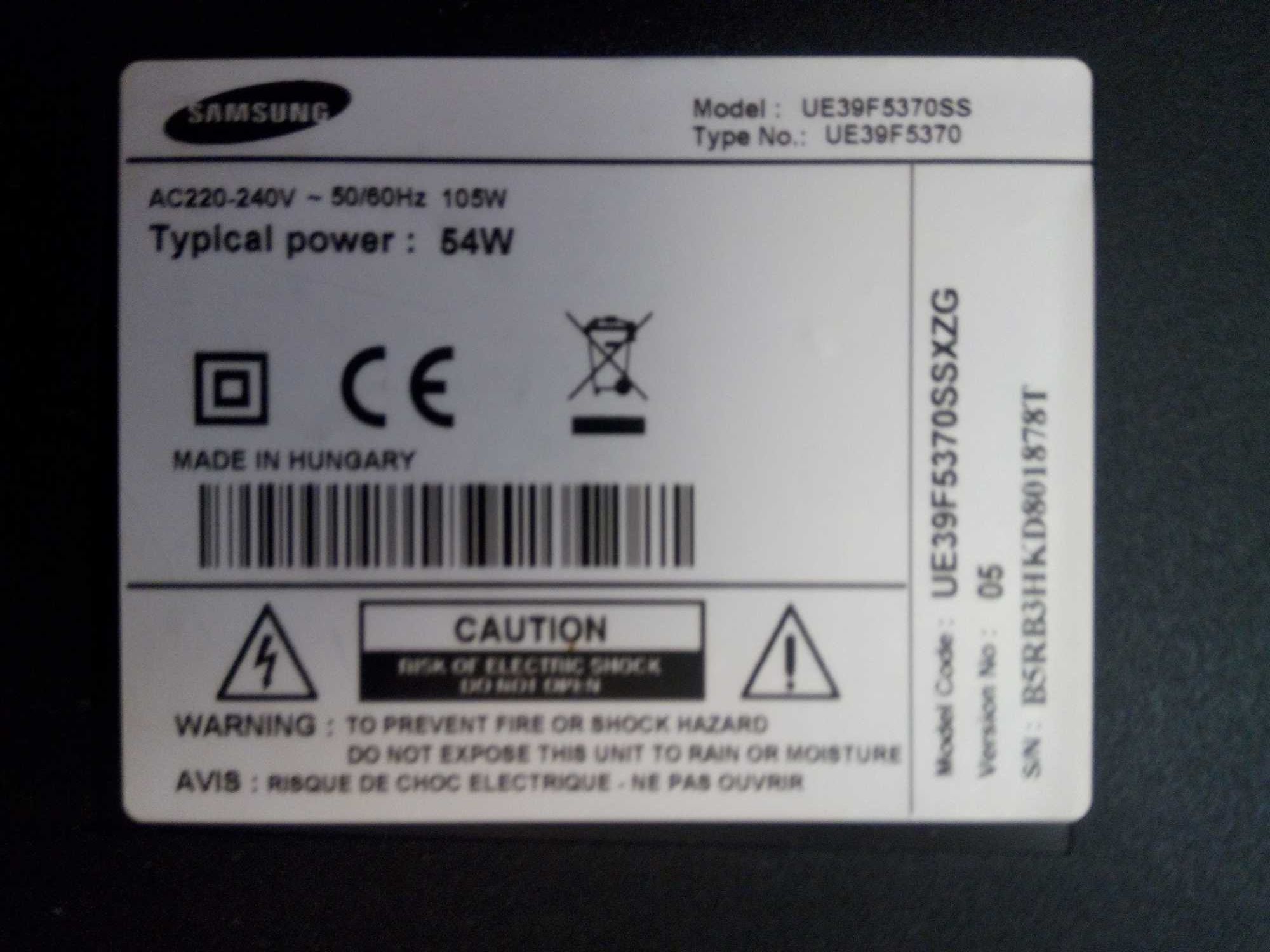 на зч Samsung UE39F5370SS