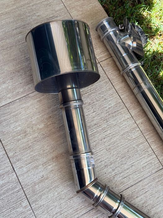 Tubagem Inox exterior para salamandra e lareira