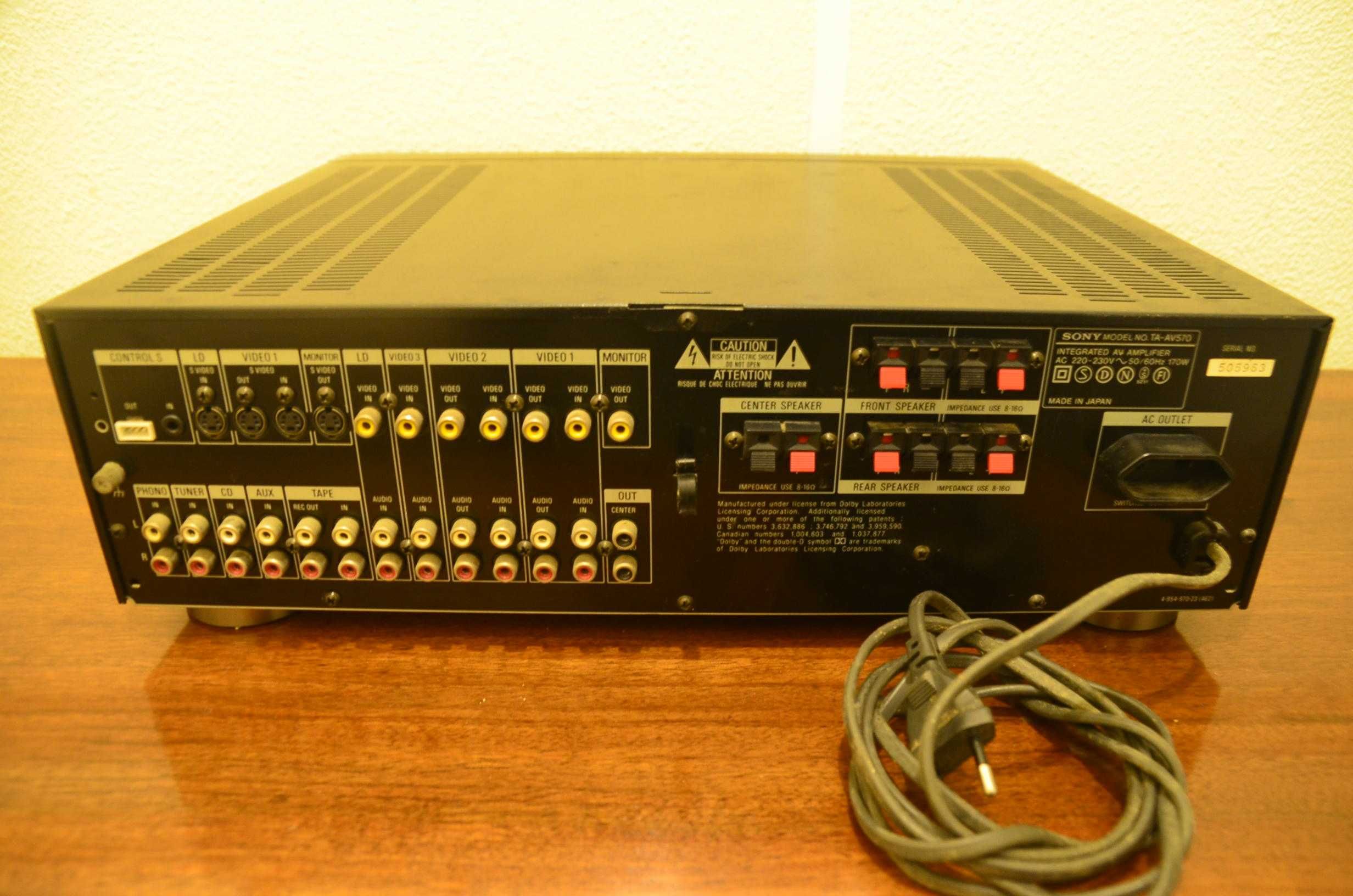 Amplificador Sony TA- AV 570