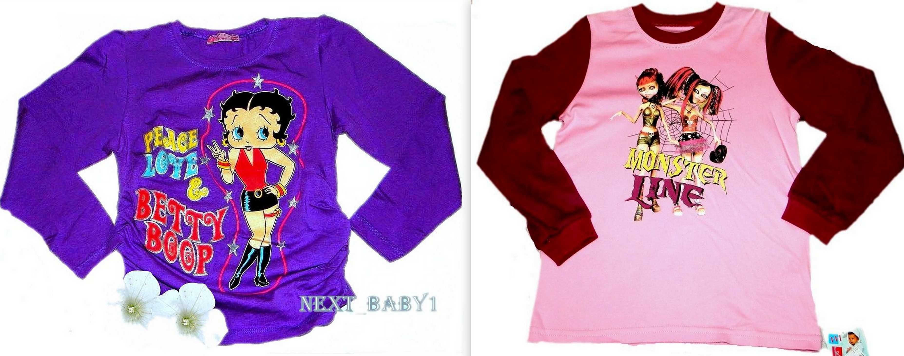 SALE BETTY BOOP MONSTER bluzka dwu pack 116/122/128(6/8L)