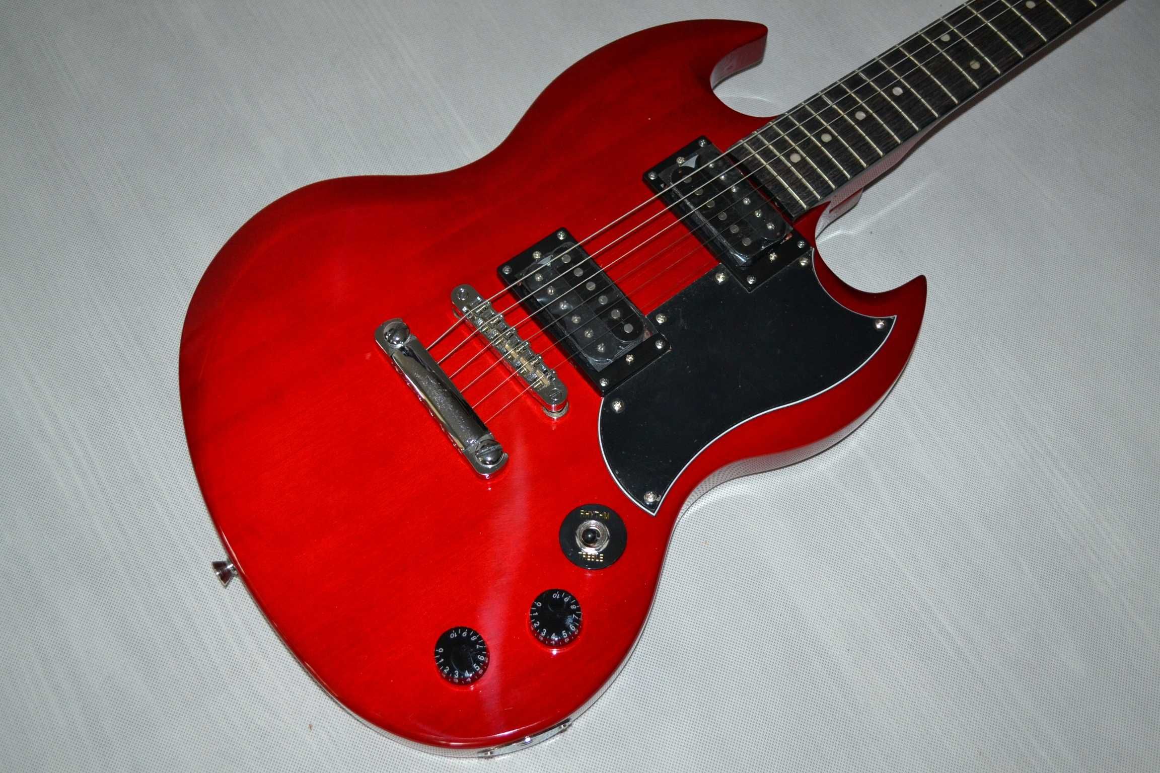 Harley Benton DC-200 Cherry nowa gitara elektryczna SG - USTAWIONA!