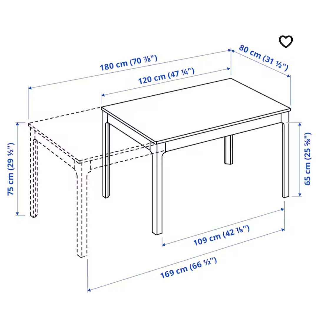 Mesa extensível e  6 cadeiras castanho escuro