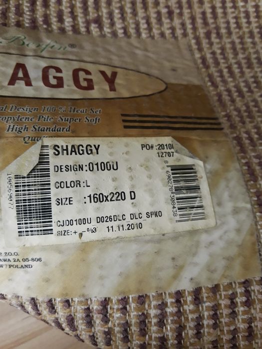 Dywan, dywan Shaggy, 160x220, fioletowy