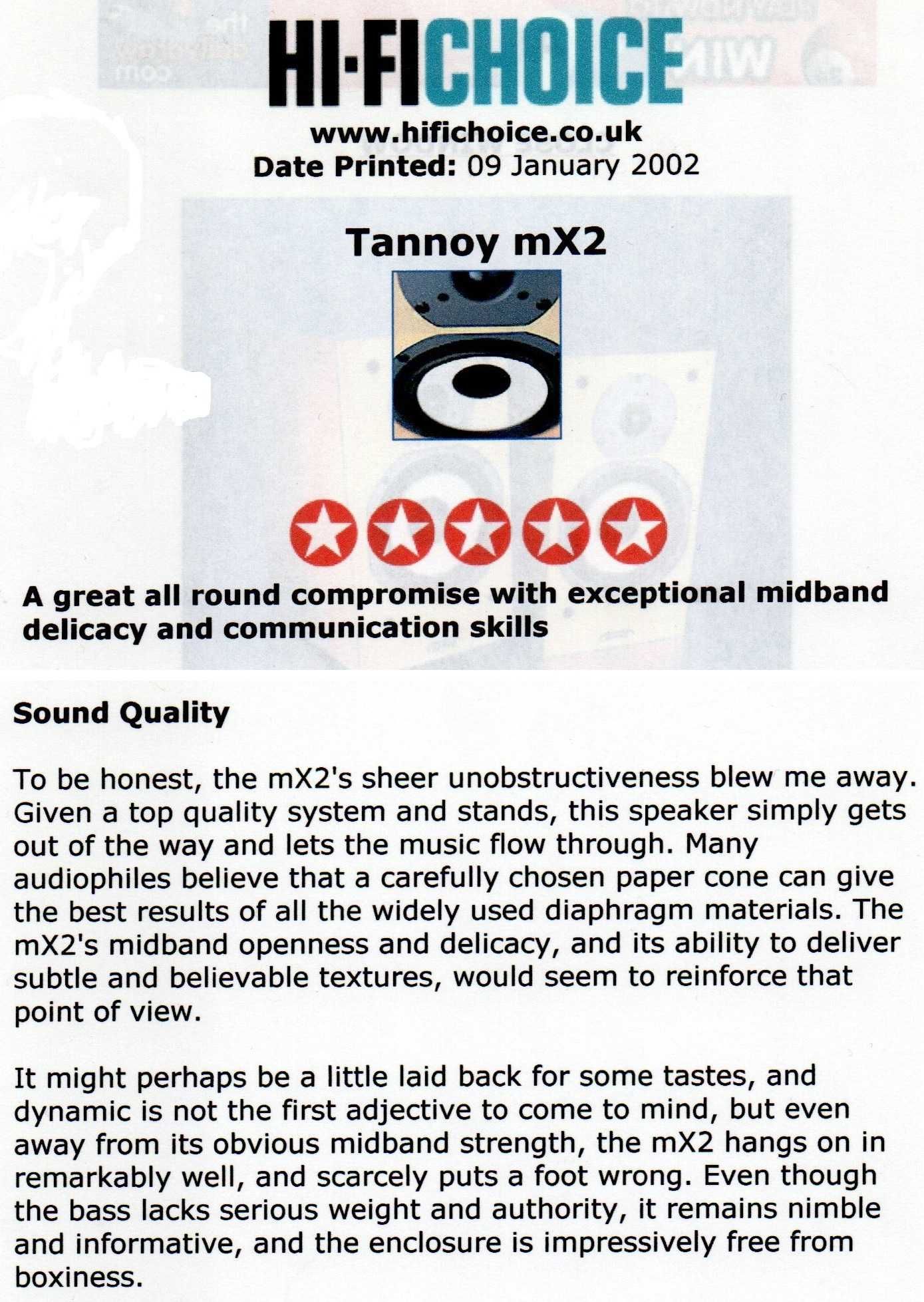 Tannoy mercury mx2-M wielkie małe kolumny