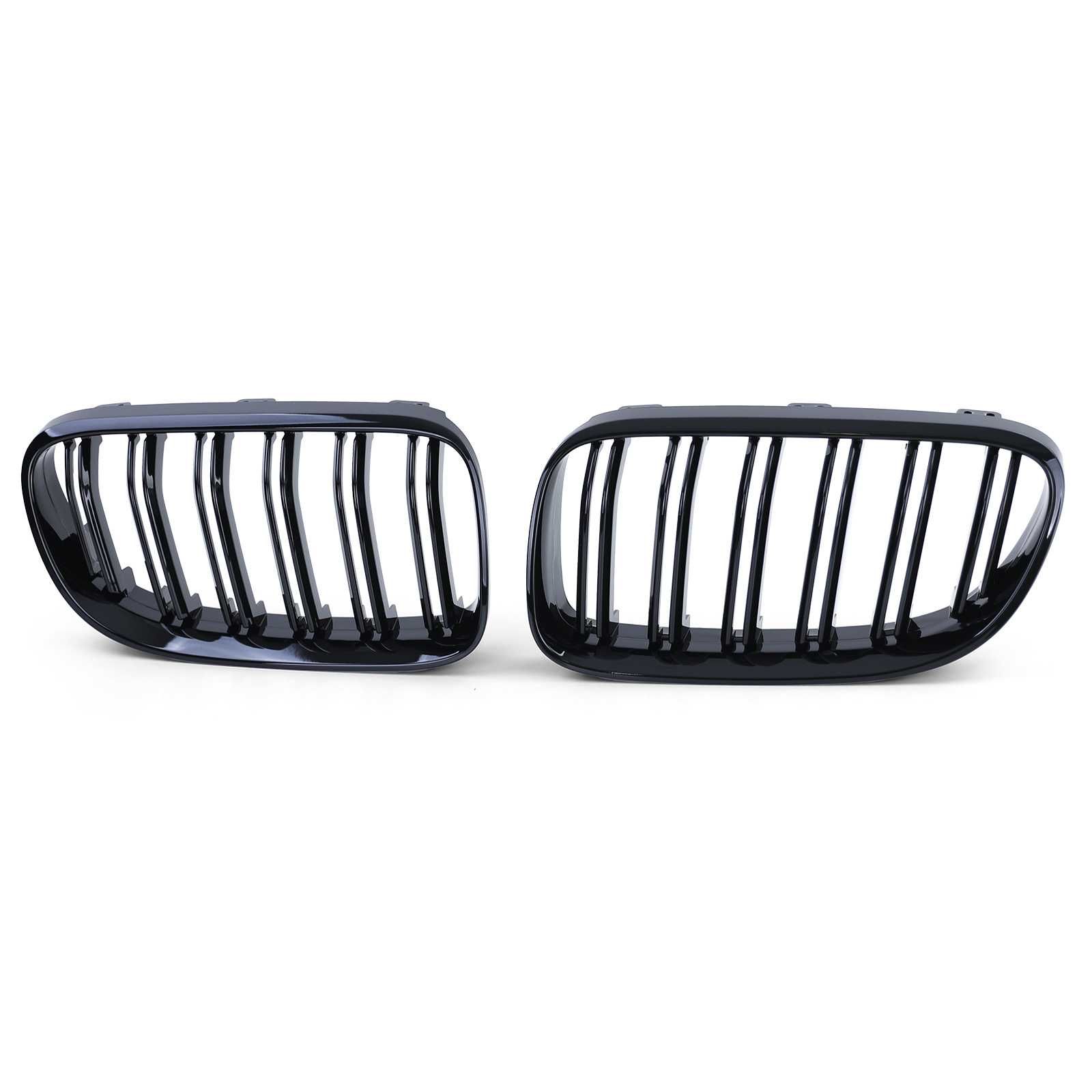 Grelha dupla para BMW Série 3 E92 E93 2010 a 2013 Preto Brilhante