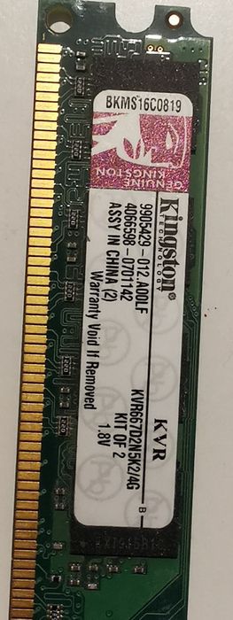 KVR667D2N5K2/4G Pamięć RAM DDR2 1x 4GB Kingston
