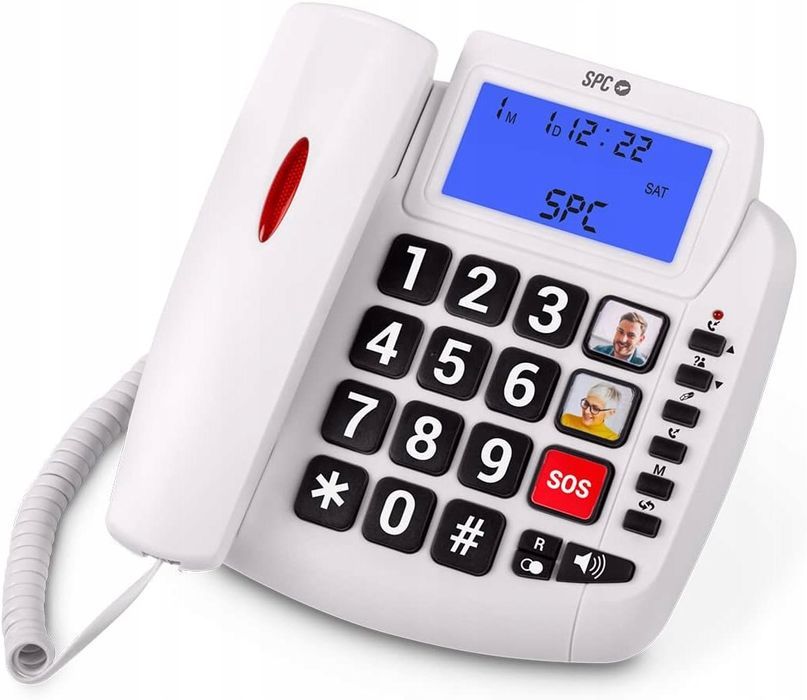spc 3296b komfortowy telefon głośnomówiący z 2 dużymi klawiszami opis