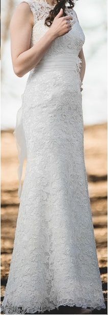 Suknia ślubna z gipiury, rybka, rozmiar S