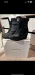 Botki Calvin Klein 38 Zalando czarne koturn wiazane wygodne platforma