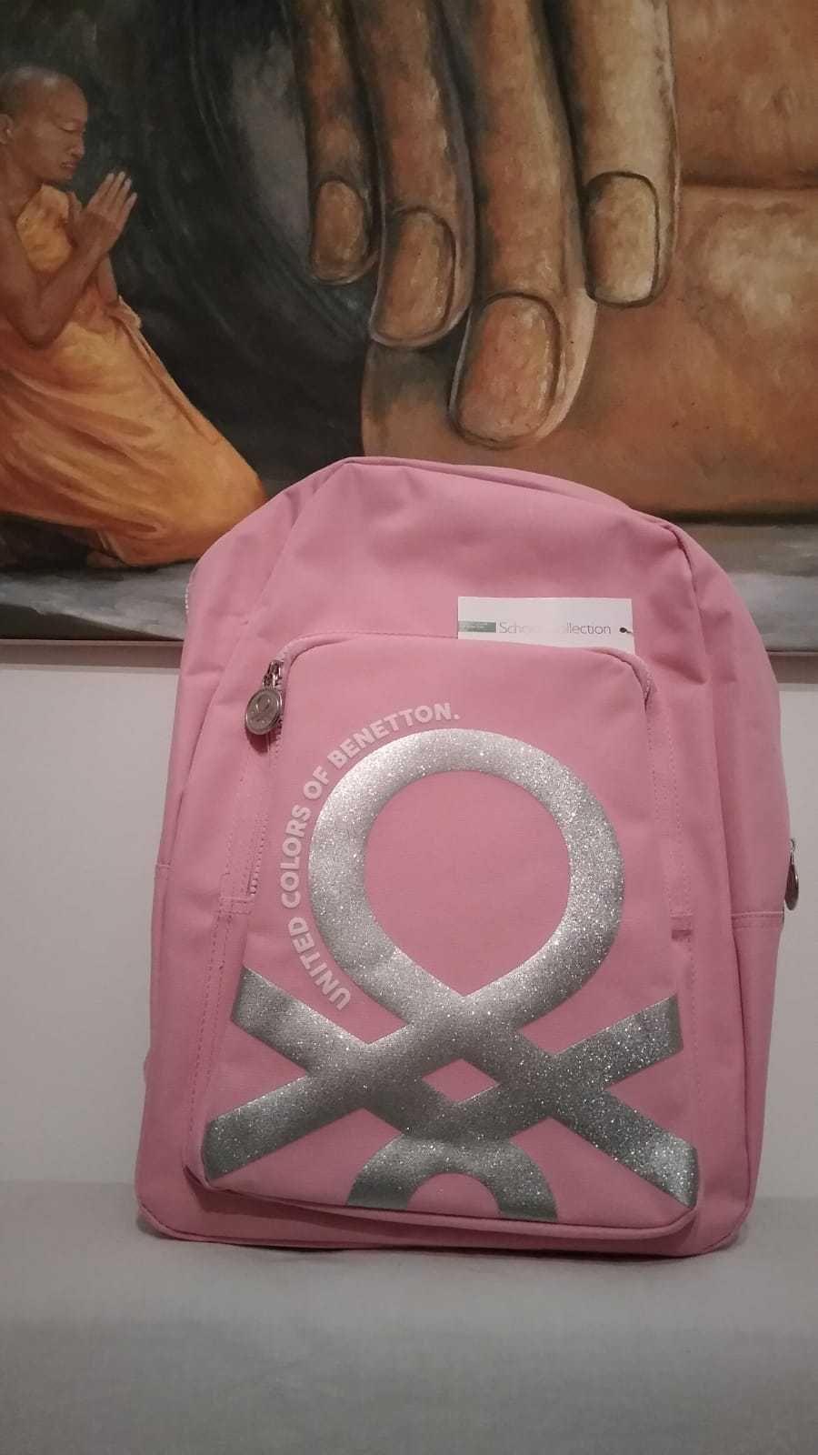 Mochila BENETTON Flamingo (30 x 46 x 4 cm - Rosa)