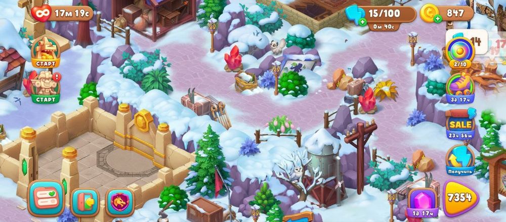 Gardenscapes аккаунт (7354 лвл)
