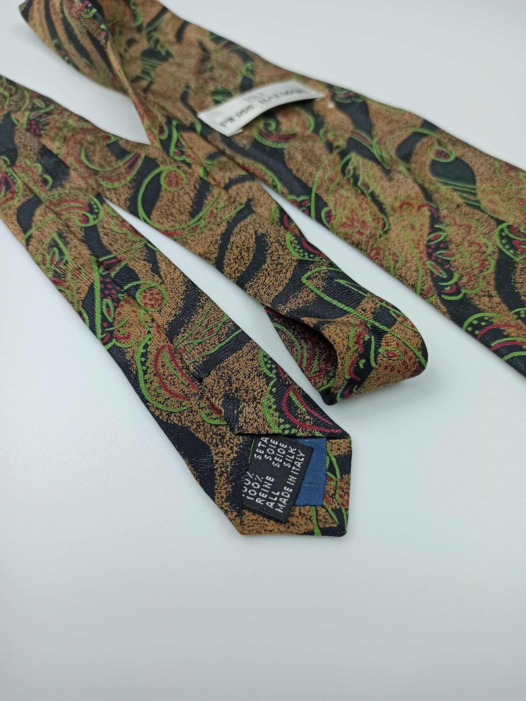 Pierre Balmain jedwabny krawat wzory paisley ulu26