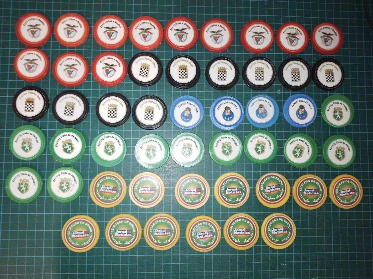 Conjunto coleção cartas / tazos futebol JN época 1997 até 2002