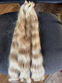 Натуральный волос волна 142 грамм 60 см. Блонд 613