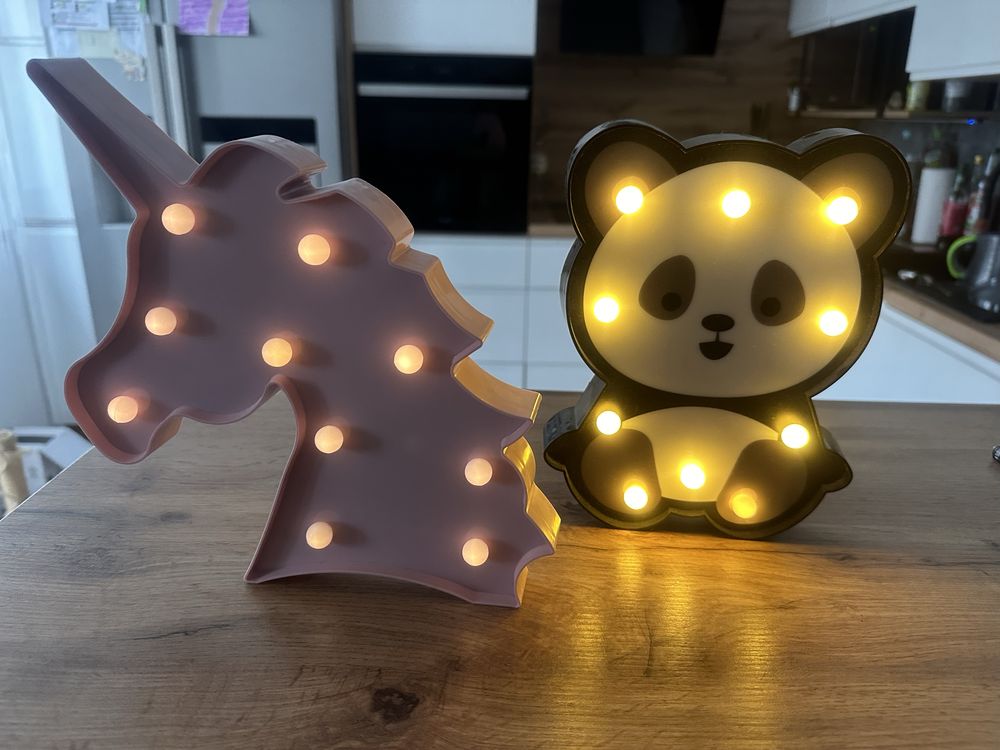 Jednorożec i Panda lampki tematyczne