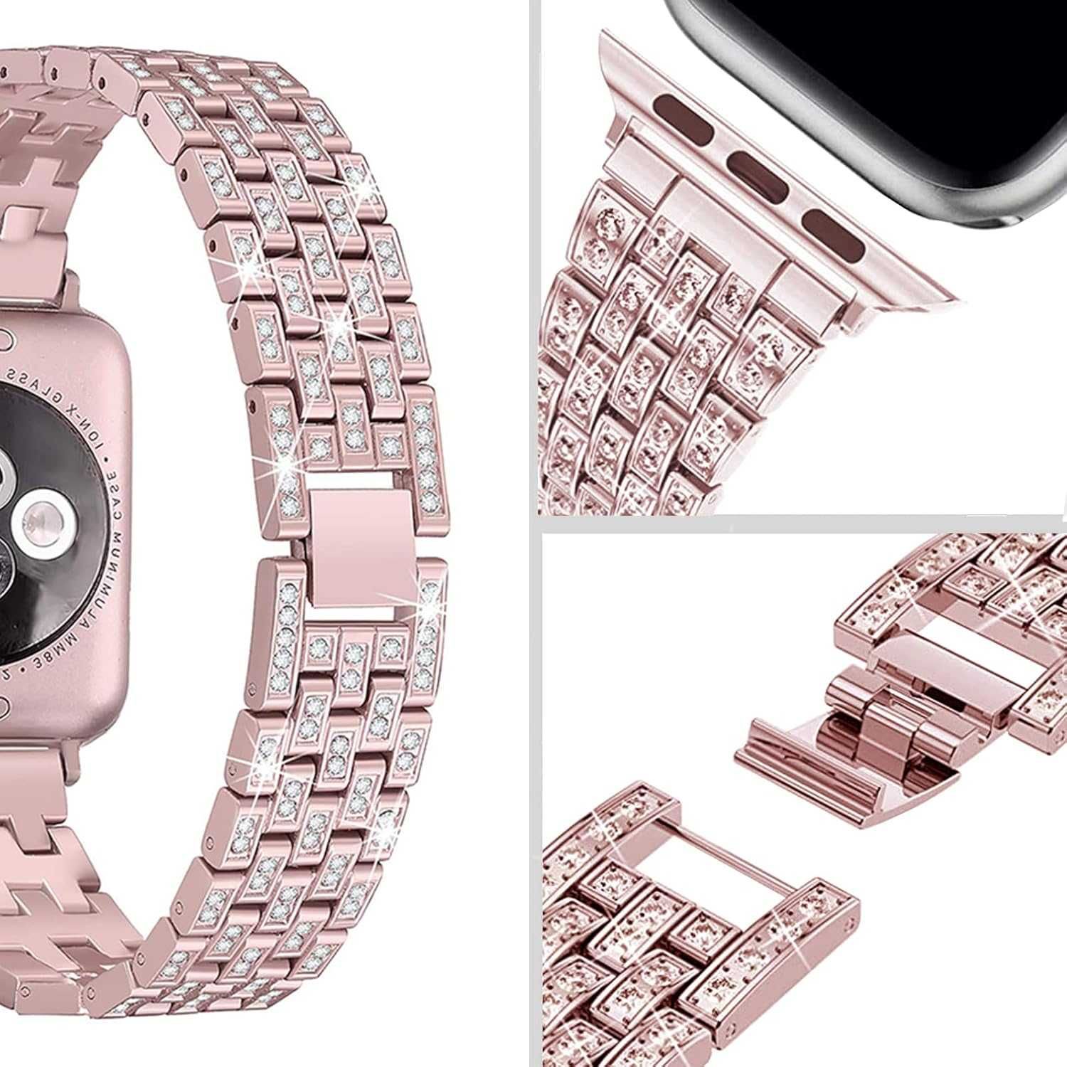 Pasek metalowy + obudowa Miimall do Apple Watch Series 9/ 8/ 7 41 mm