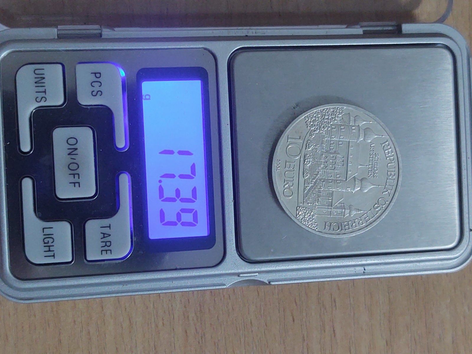 Срібна монета 10 євро 925