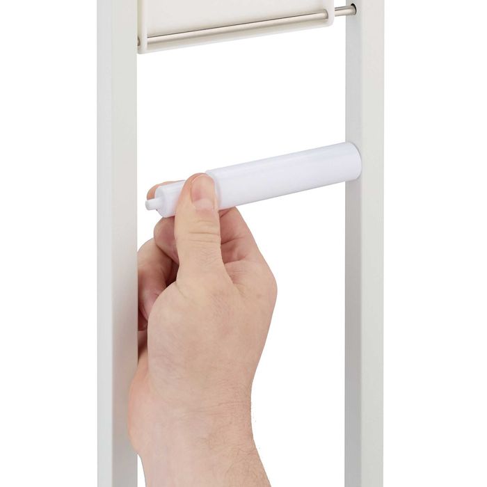 Nowy Zestaw WC Bambusowa Szczotka do Sedesu Uchwyt na Papier Biały