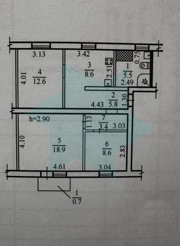 Продам 3к квартиру Новокодацький район, Металургів (М), Днепр