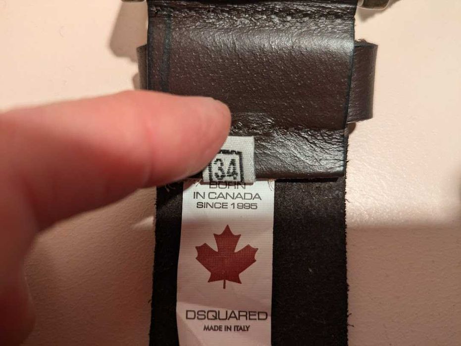Ремінь шкіряний оригінал Dsquared, 115 см, Італія