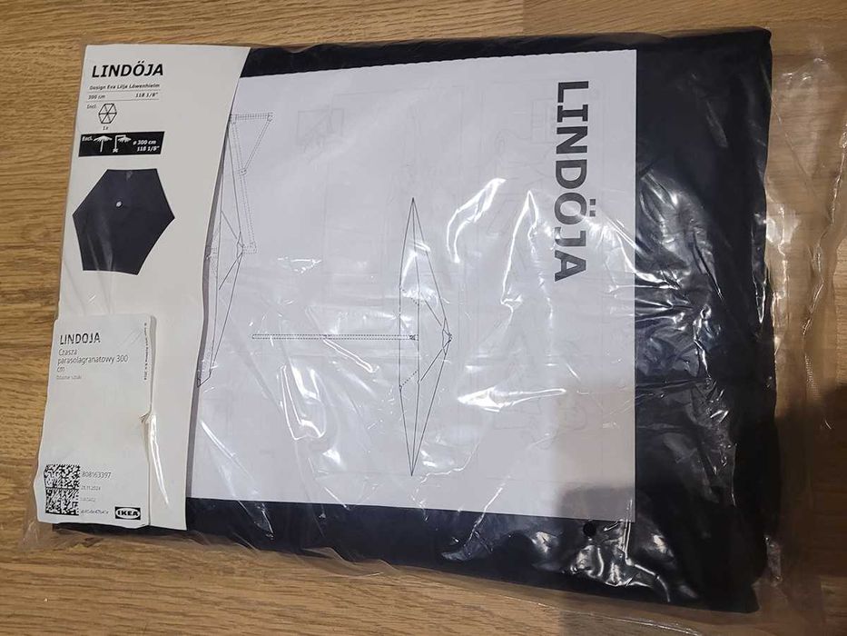 Czasza parasola antracyt IKEA Lindoja 300cm - nowa