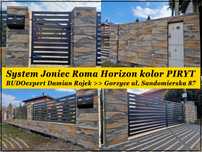 Ogrodzenie modułowe JONIEC ROMA HORIZON PIRYT bloczki daszki chemia