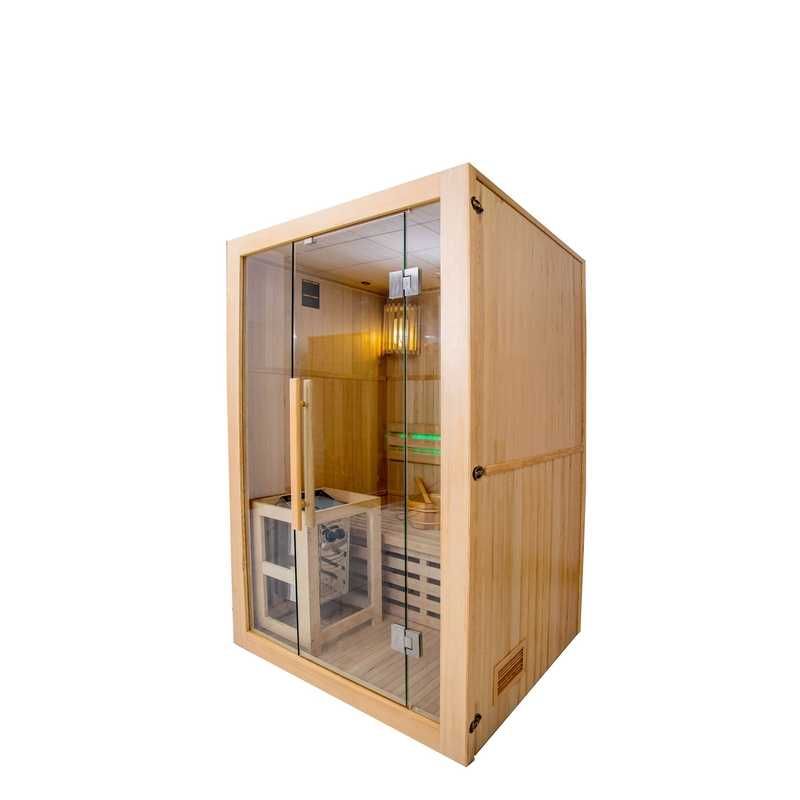 Sauna domowa sucha + panele solne z piecem GN-EA2 120x105x200cm