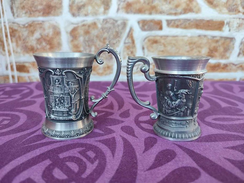 Вінтажні вироби з харчового олова. Чарки 40мл. Німеччина.