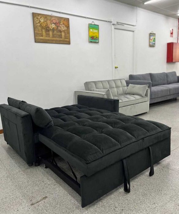 Sofa cama preto Paga na ato entrega envio gratis