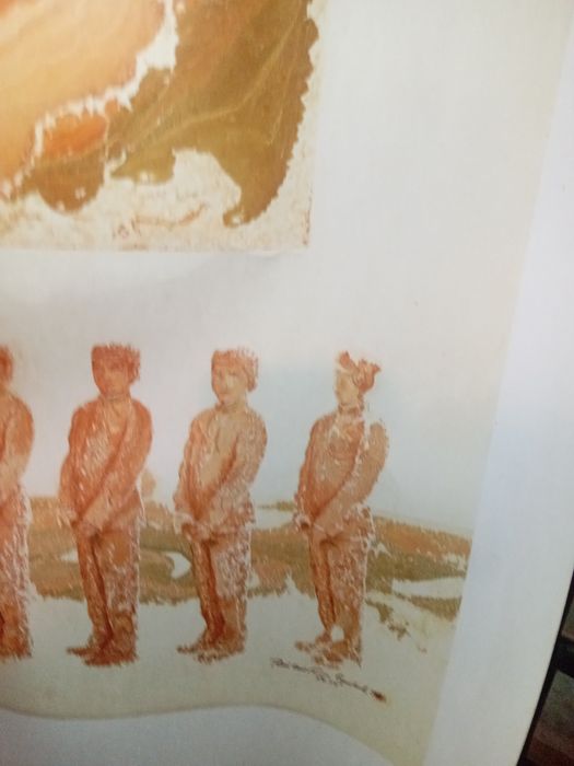 Desenho em papel assinado