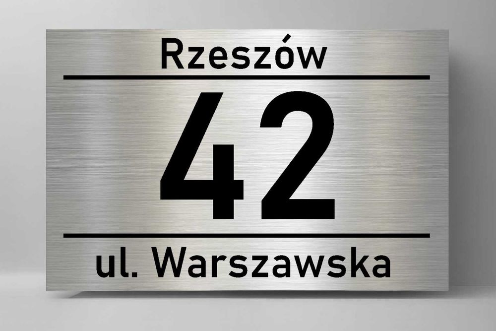 Numer na Dom Tabliczka Adresowa z numerem domu Nierdzewny numer domu