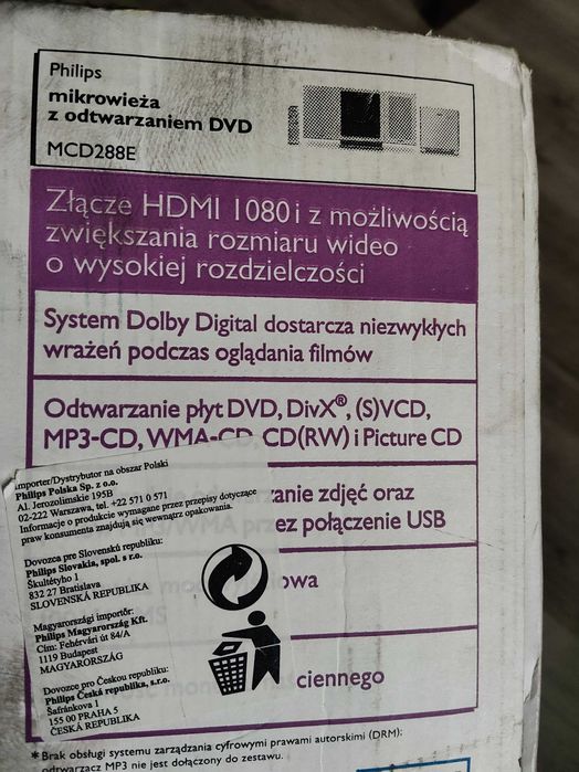 Mikrowieża Philips MCD288E