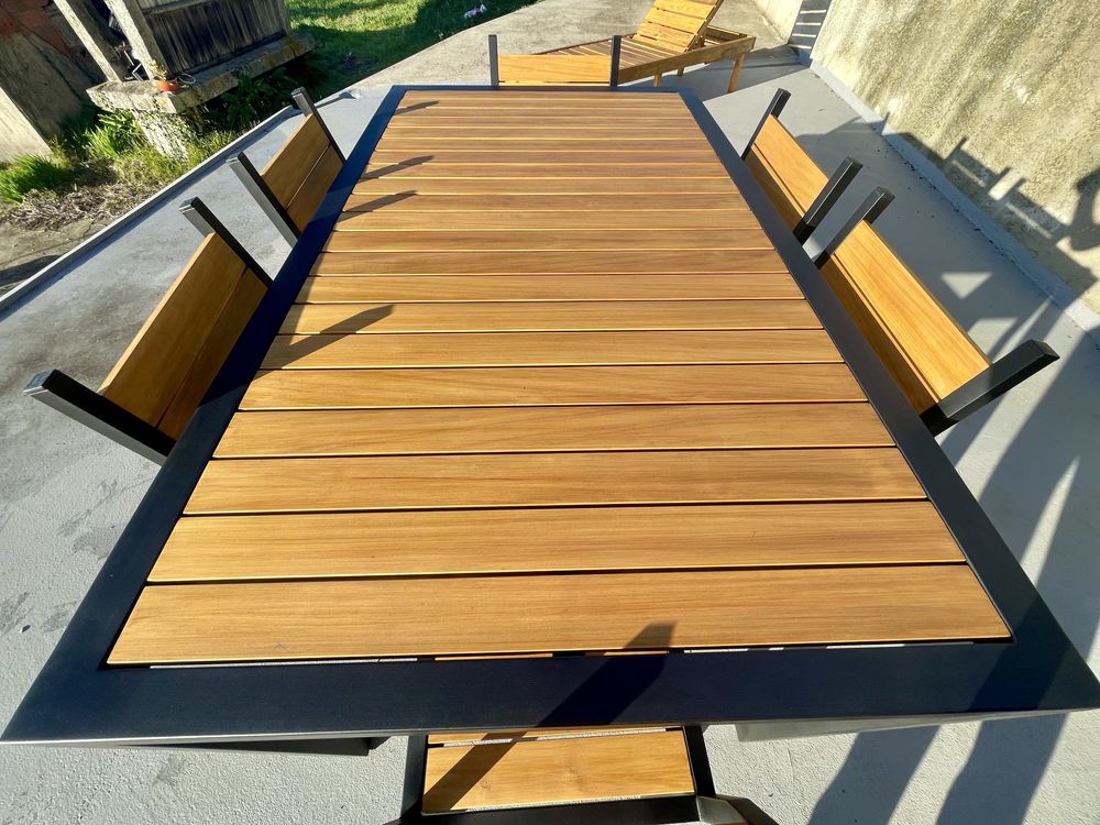 Mesa jantar de jardim