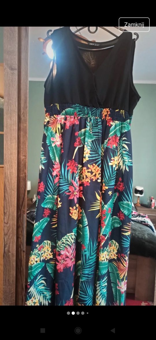 Kolorowa sukienka na lato xl/xxl