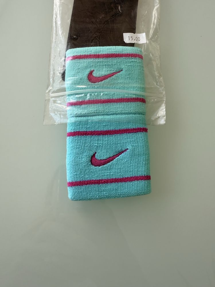 Nike gumki frotki na rękę nowe niebieskie różowe 2 sz