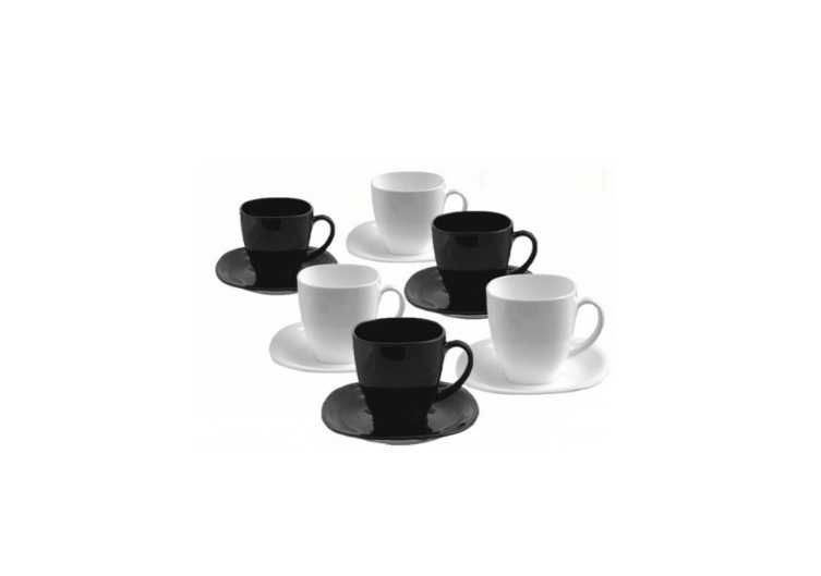 Komplet kawowy - zestaw 12 filiżanek ceramicznych ze
spodkami Luminarc