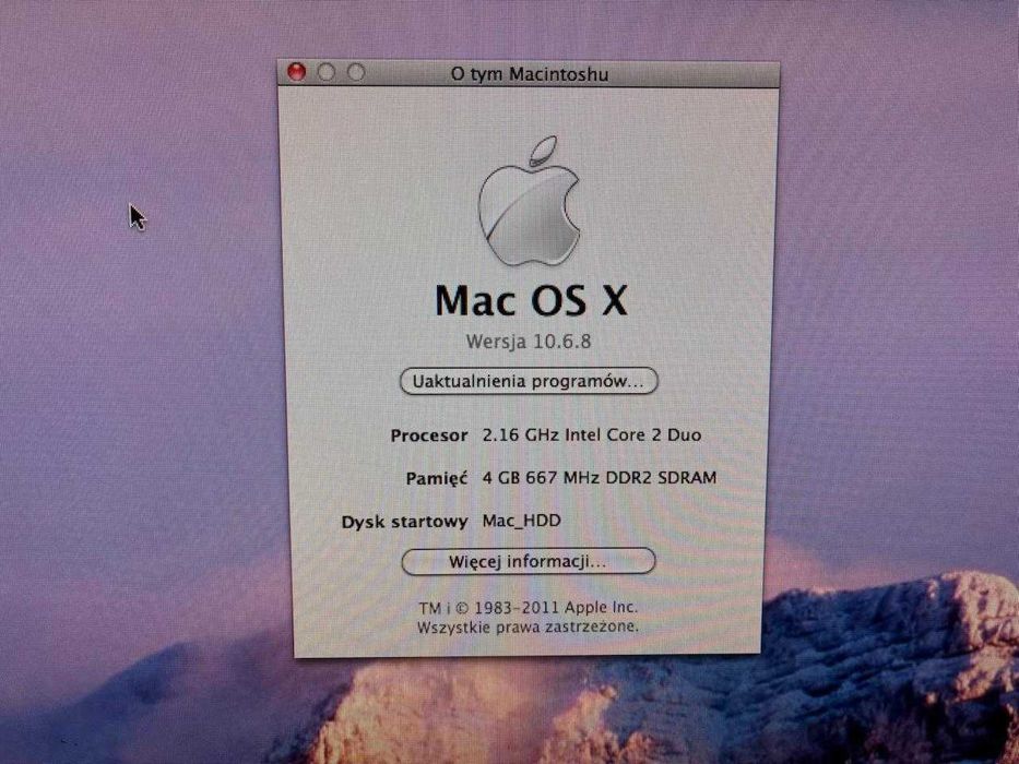 iMac 24" 2006 - retro komputer AiO marki Apple - iMac 6.1