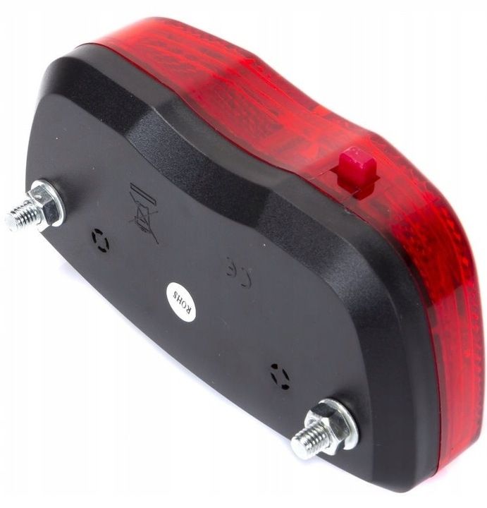 Lampka rowerowa 3 LED bagażnik tył lampa tylna 2 śruby baterie 2x AA
