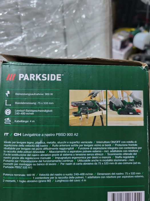 Стрічкова шліфувальна машина Parkside PBSD 900 A2